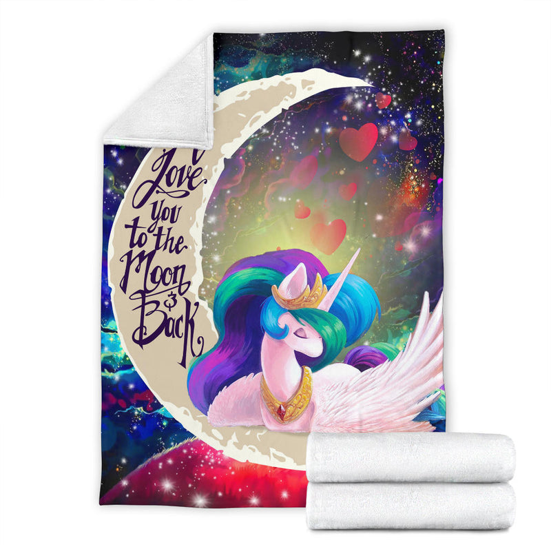 Beauty Unicorn Love You To The Moon Galaxy Blanket Nearkii