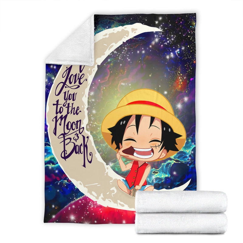 Luffy One Piece Love You To The Moon Galaxy Premium Blanket Nearkii