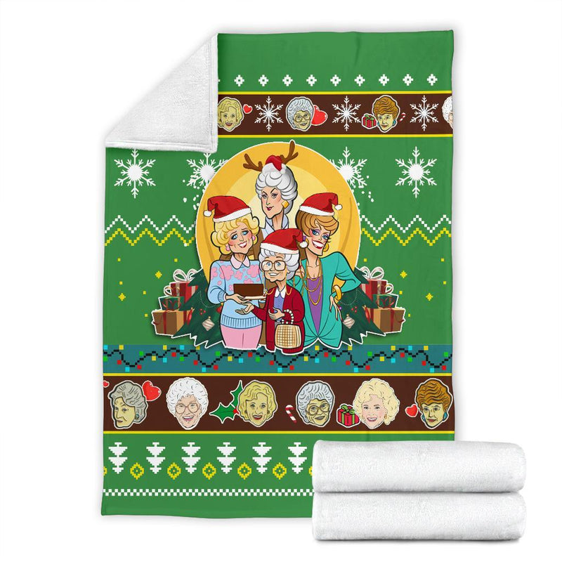 Green Golden Girls Christmas Blanket Amazing Gift Idea Nearkii