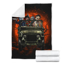 Halloween Horror Movie Ride Jeep Funny Premium Blanket Nearkii