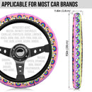 Unicorn Pink Rainbow Premium Car Steering Wheel Cover Nearkii