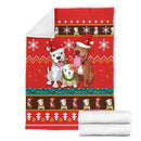 Red Bull Dog Christmas Blanket Amazing Gift Idea Nearkii
