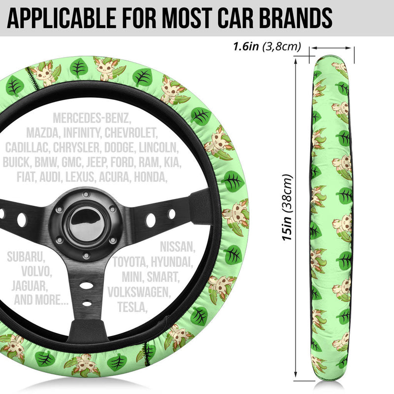 Pokemon Leafeon Eevee Evolution Car Steering Wheel Cover Nearkii