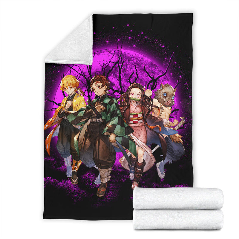 Demon Slayer Team Pink Moonlight Premium Blanket Nearkii