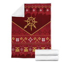 Bloody Sign Ugly Christmas Custom Blanket Home Decor Nearkii