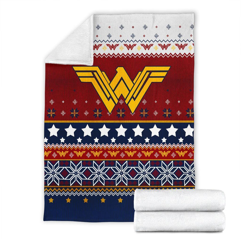 Wonder Woman Signal Ugly Christmas Custom Blanket Home Decor Nearkii