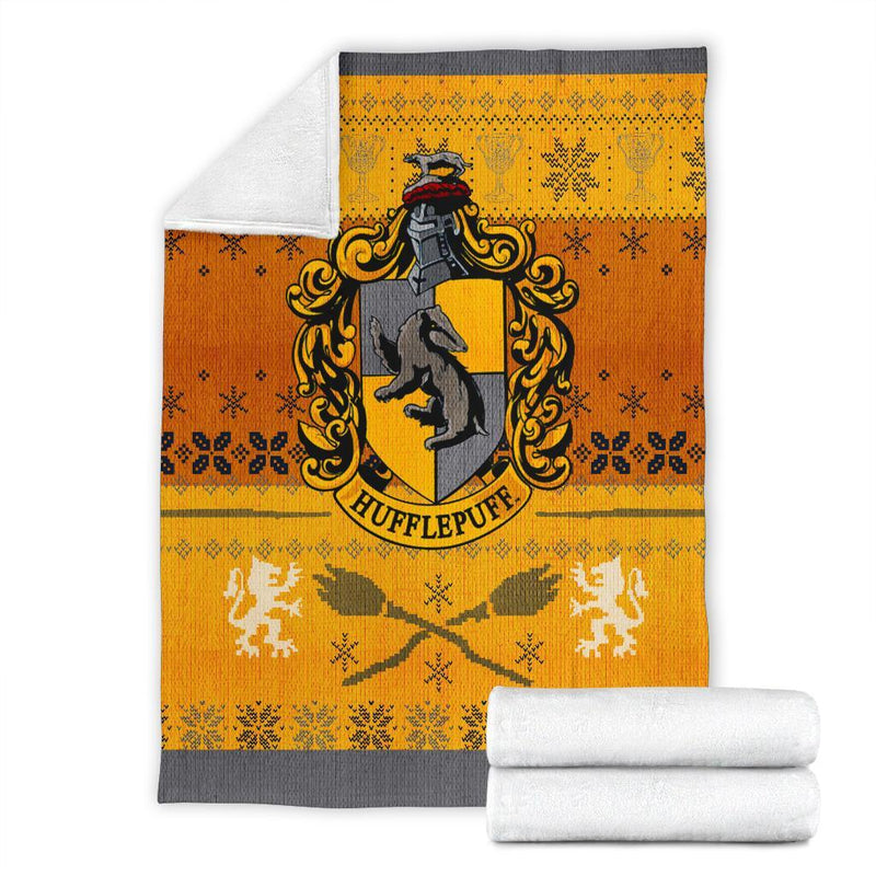 Harry Potter Hufflepuff Art Ugly Christmas Custom Blanket Home Decor Nearkii