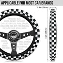 Caro Black White Fashion Premium Car Steering Wheel Cover Nearkii