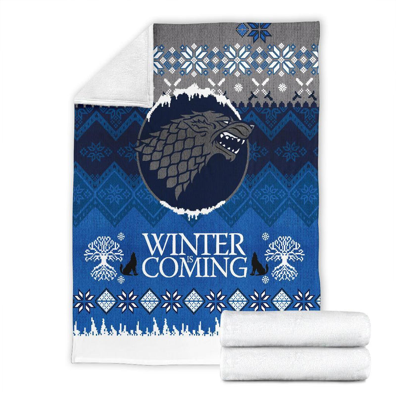 Game Of Thrones Winter Is Coming Ugly Christmas Custom Blanket Home Decor Nearkii