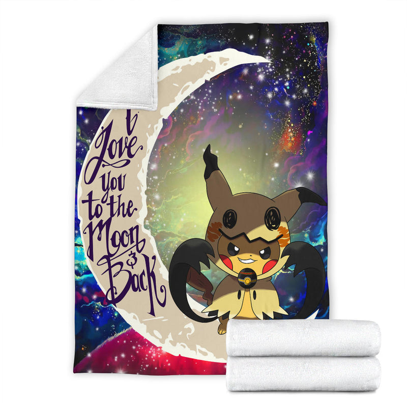 Pikachu Horro Love You To The Moon Galaxy 2 Premium Blanket Nearkii