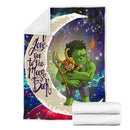 Hulk And Loki Love You To The Moon Galaxy Premium Blanket Nearkii