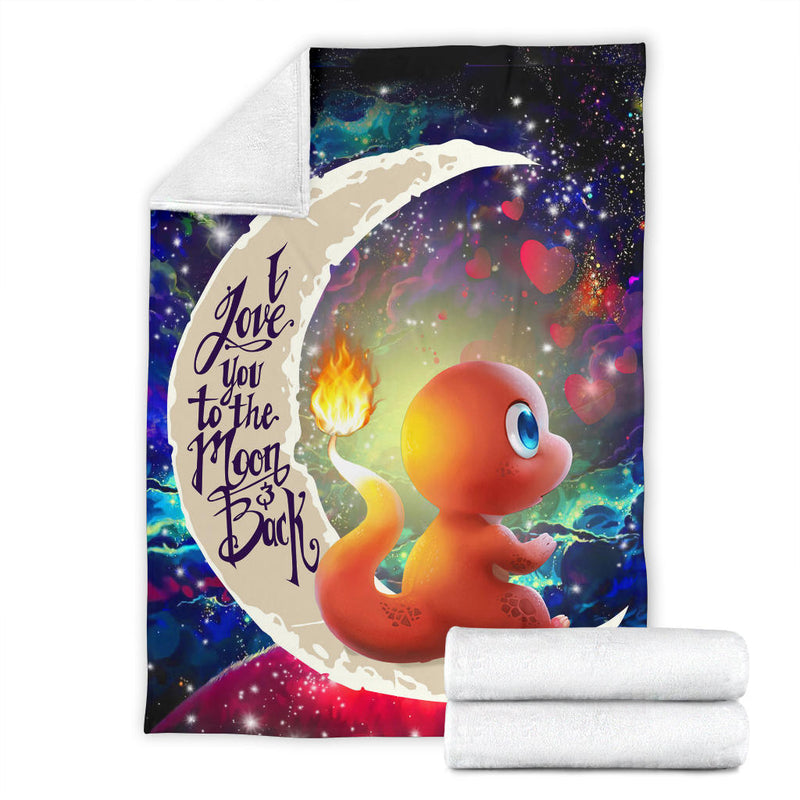 Cute Charmander Pokemon Love You To The Moon Galaxy Blanket Nearkii