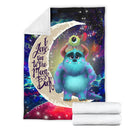 Monster Inc Sully And Mike Love You To The Moon Galaxy Blanket Nearkii