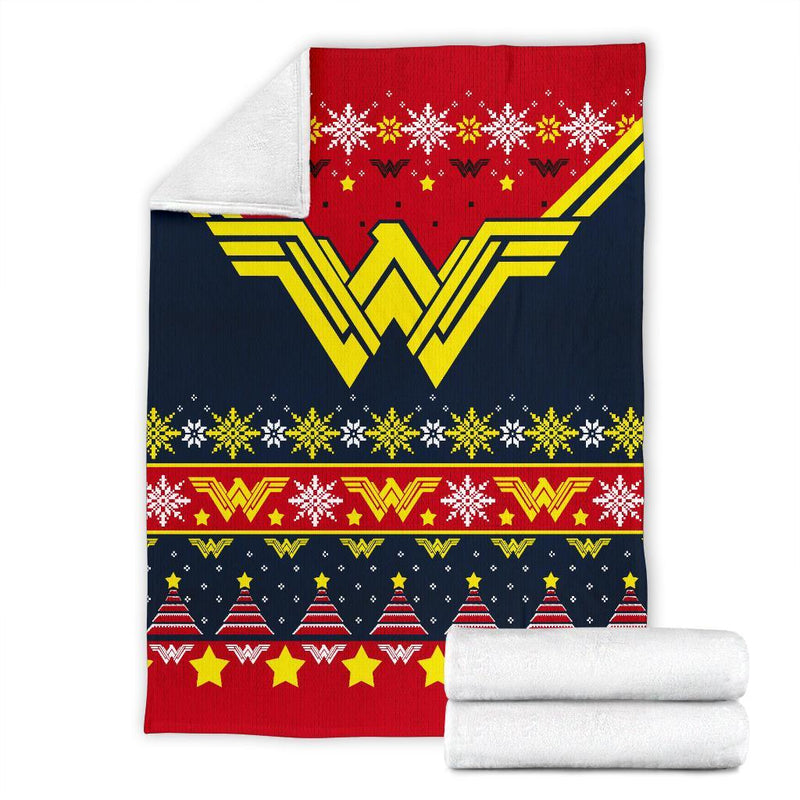 Wonder Woman Art Ugly Christmas Custom Blanket Home Decor Nearkii