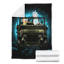 Rick And Morty Moonlight Halloween Jeep Funny Premium Blanket Nearkii