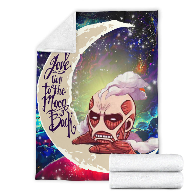 Attack on titan Love You To The Moon Galaxy Premium Blanket Nearkii