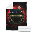 Gojo Geto Jujutsu Kaisen Ride Jeep Halloween Funny Anime Premium Blanket Nearkii