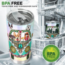 Boho Hippie Van Dog Driving Personalized Tumbler Nearkii