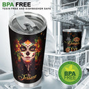 Skull Girl Wink Personalized Tumbler