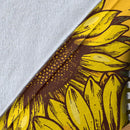 Bull Dog Sunflower Zipper Premium Custom Blanket Nearkii