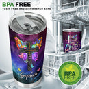 Faith Butterfly Personalized Stainless Steel Tumbler