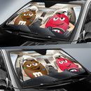 Funny M&M Chocolate Brown Red Driving Car Auto Sunshade Nearkii