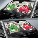 Funny M&M Chocolate Green Red Driving Car Auto Sunshade Nearkii