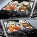 Funny M&M Chocolate Orange Brown Driving Car Auto Sunshade Nearkii