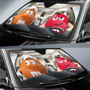 Funny M&M Chocolate Orange Red Driving Car Auto Sunshade Nearkii