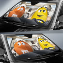 Funny M&M Chocolate Orange Yellow Driving Car Auto Sunshade Nearkii