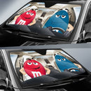 Funny M&M Chocolate Red Blue Driving Car Auto Sunshade Nearkii