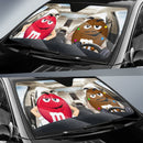 Funny M&M Chocolate Red Brown Driving Car Auto Sunshade Nearkii