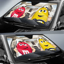 Funny M&M Chocolate Red Yellow Driving Car Auto Sunshade Nearkii