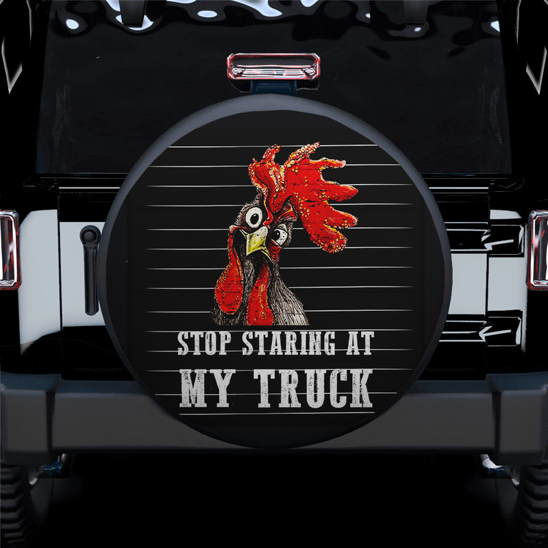 Stop Staring At My Truck Car Spare Tire Cover Gift For Campers Nearkii
