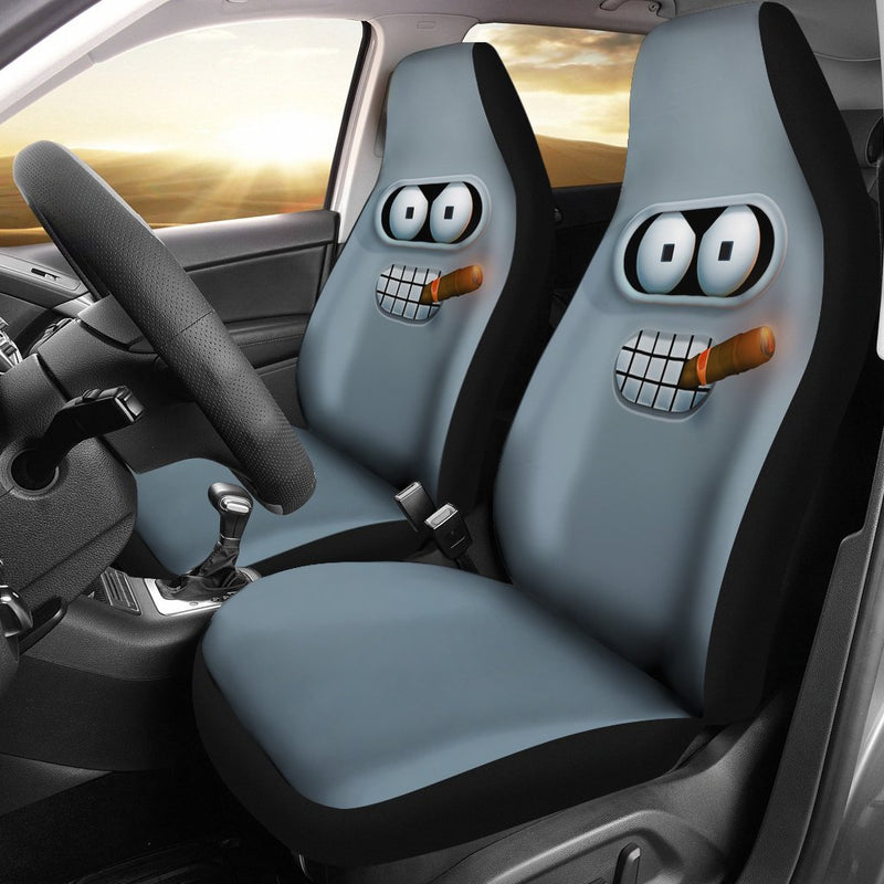 Futurama Bender Premium Custom Car Seat Covers Decor Protector Nearkii