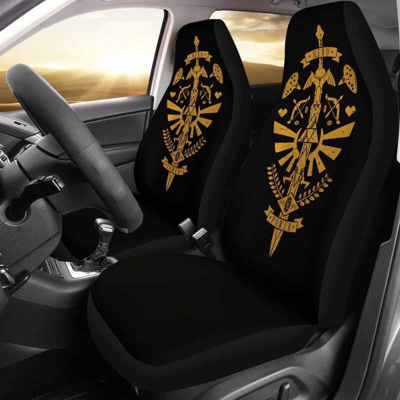 Game Heroes Zelda Sword Premium Custom Car Seat Covers Decor Protector Nearkii