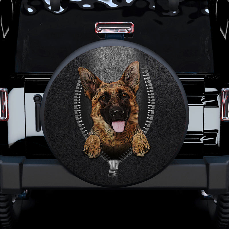 German Shepherd Zipper Car Spare Tire Covers Gift For Campers Nearkii