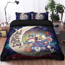 Ghibli Character Love You To The Moon Galaxy Bedding Set Duvet Cover And 2 Pillowcases Nearkii