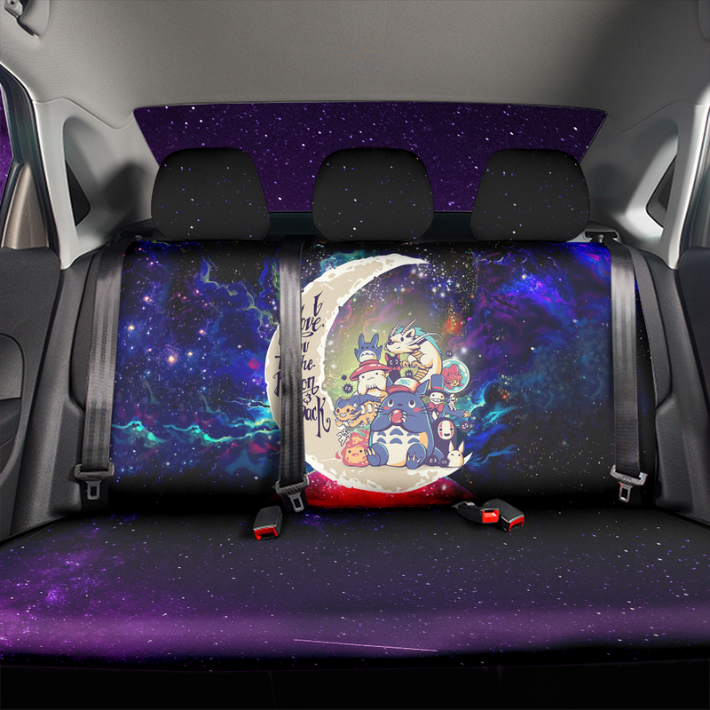 Ghibli Character Love You To The Moon Galaxy Premium Custom Car Back Seat Covers Decor Protectors Nearkii