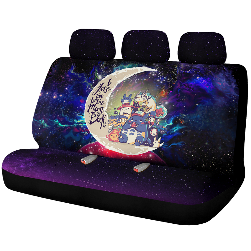 Ghibli Character Love You To The Moon Galaxy Premium Custom Car Back Seat Covers Decor Protectors Nearkii