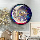 Ghibli Character Love You To The Moon Galaxy Wood Wall Clock Nearkii