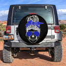 Girl Skull Blue Car Spare Tire Cover