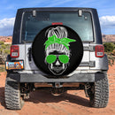 Girl Skull Green Car Spare Tire Cover
