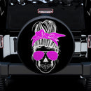 Girl Skull Pink Car Spare Tire Cover