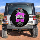 Girl Skull Pink Car Spare Tire Cover
