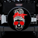 Girl Skull Red Car Spare Tire Cover
