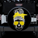 Girl Skull Yellow Car Spare Tire Cover