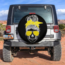 Girl Skull Yellow Car Spare Tire Cover