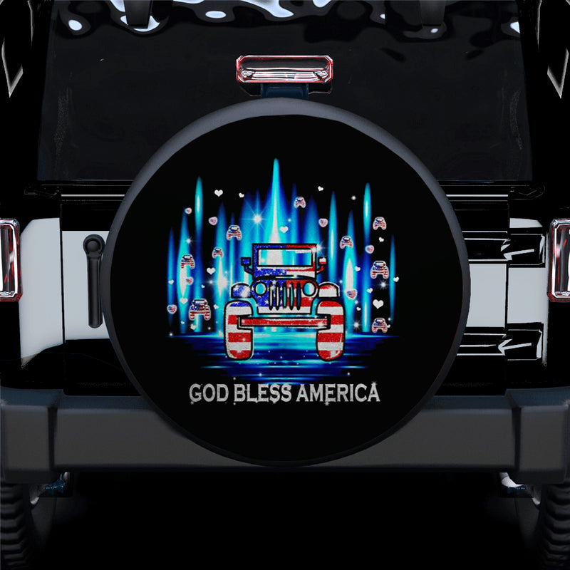 God Bless America Jeep Car Spare Tire Cover Gift For Campers Nearkii