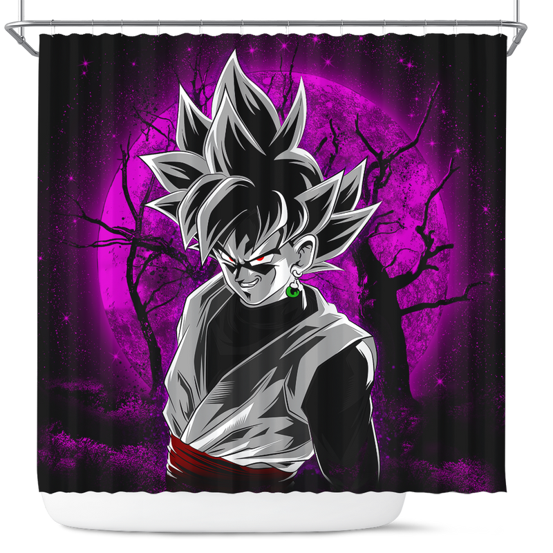 Goku Black Moonlight Shower Curtain Nearkii